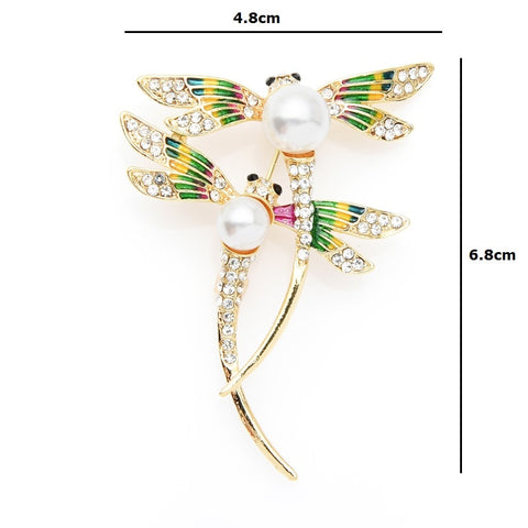 Free Double Dragonfly Brooch
