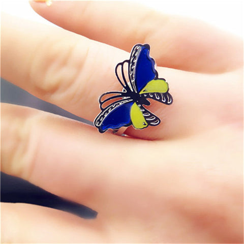 Duo Colored Butterfly Mood Ring