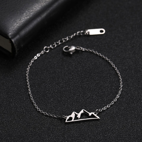 Double Chain Gold Mountain Bracelet