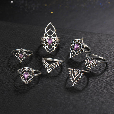 7 x Purple Ring Pack