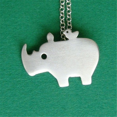 Rhino&Bird Necklace