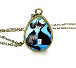 Cat Cameo Necklace