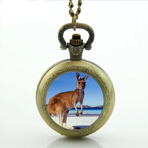 Red Kangaroo Pocket Watch