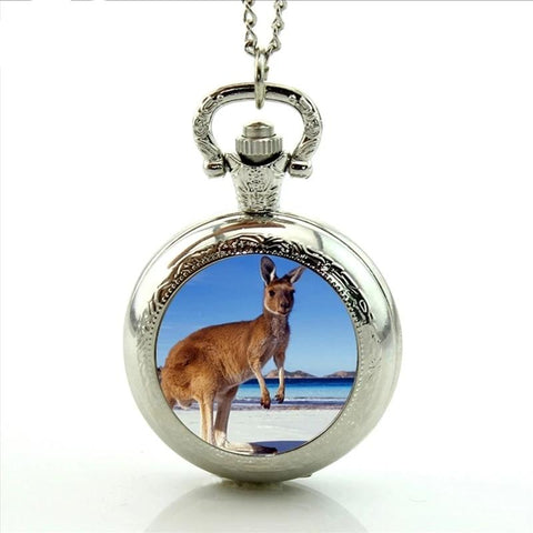 Red Kangaroo Pocket Watch