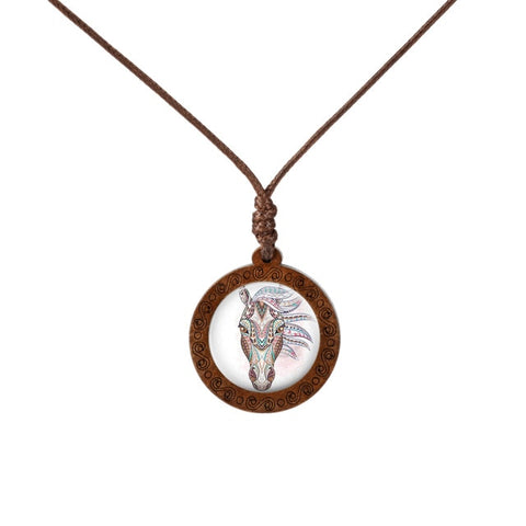 Animal Art Wood Necklace
