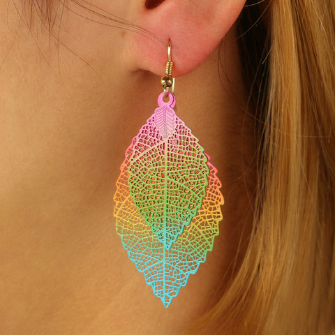 Free Big Leaf Drop Earrings