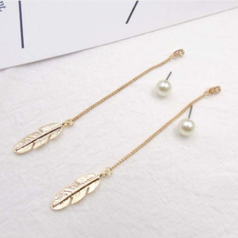 Free Leaf Long Earrings