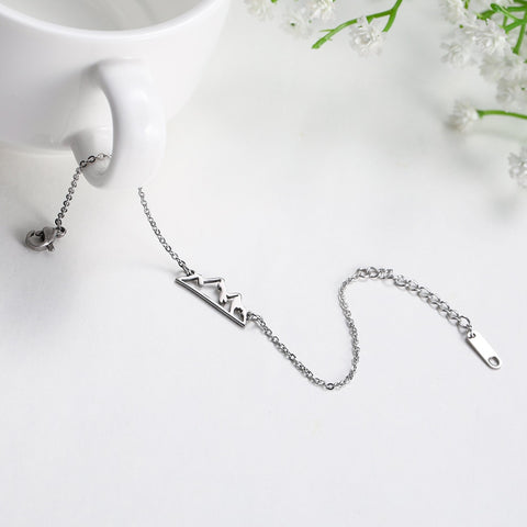 Double Chain Gold Mountain Bracelet