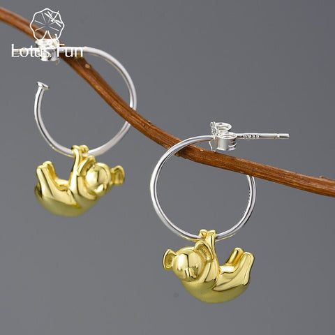 Koala Round Hoop Earrings