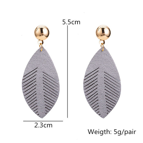 Free Big Leaf Drop Earrings