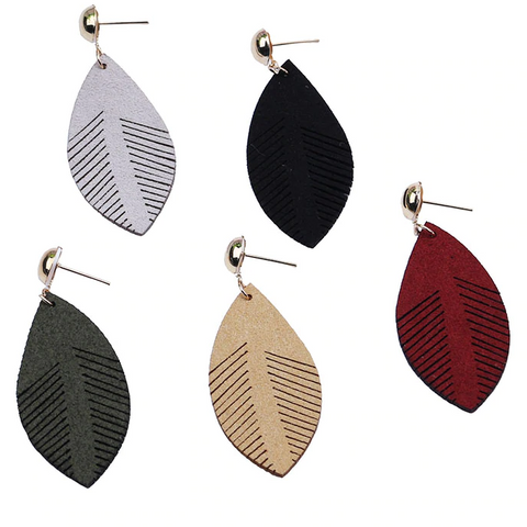 Free Big Leaf Drop Earrings