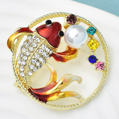 Swimming Fish Brooch