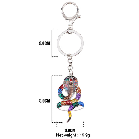 Multicolor Snake Keychain