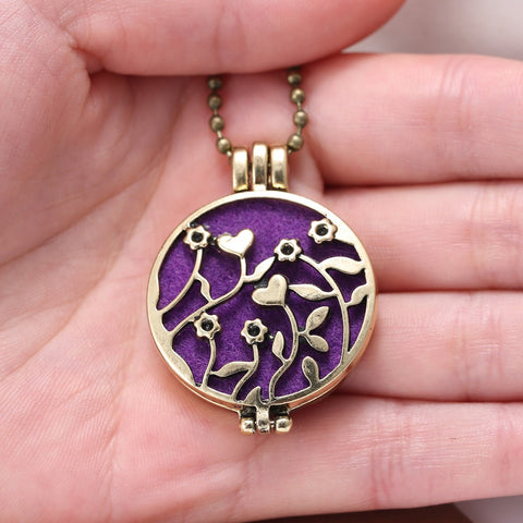 Blooming Flower Necklace Aromatherapy Locket