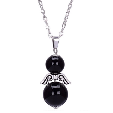 Angel Wings Crystal Bead Necklace