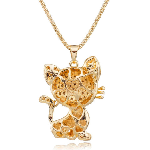 Crystal Cat Necklace