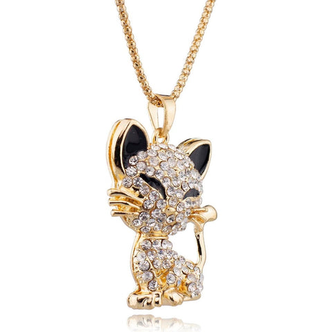 Crystal Cat Necklace