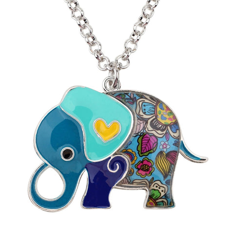 Multicolor Baby Elephant Necklace