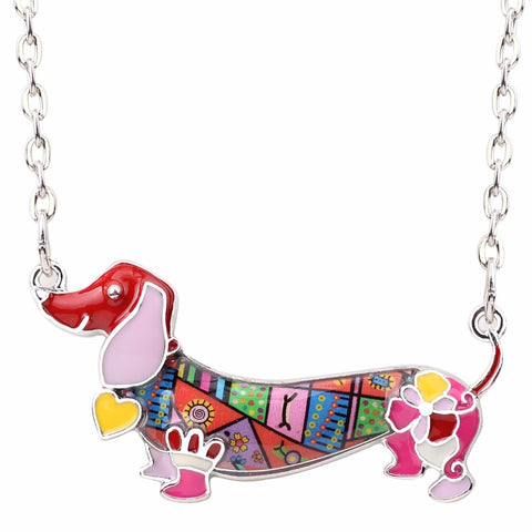 Dachshund Multicolor Necklace