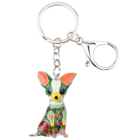 Chihuahua Multicolor Keychain