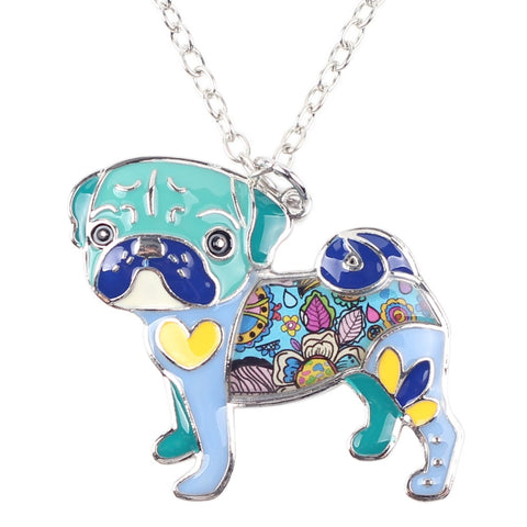 Pug Multicolor Necklace