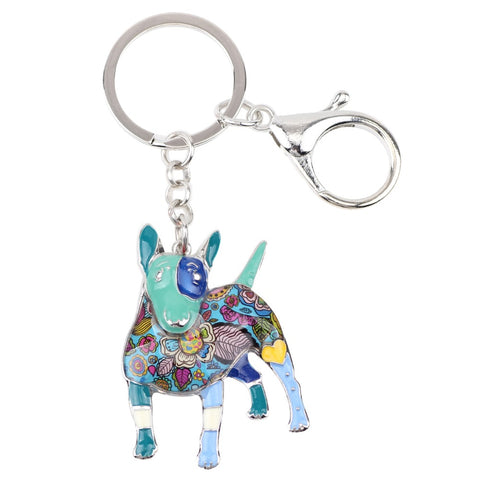 Bull Terrier Multicolor Keychain