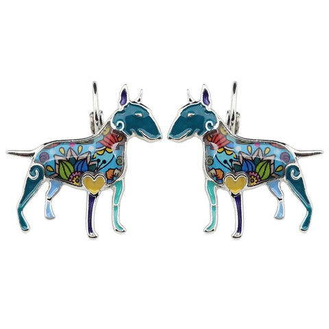 Bull Terrier Multicolor Earrings