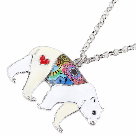 Multicolor Polar Bear Necklace