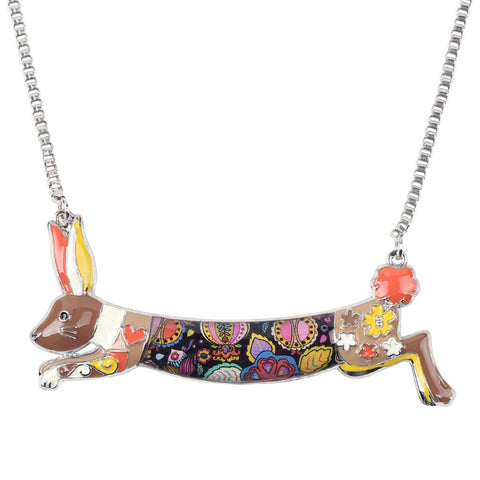 Multicolor Rabbit Necklace