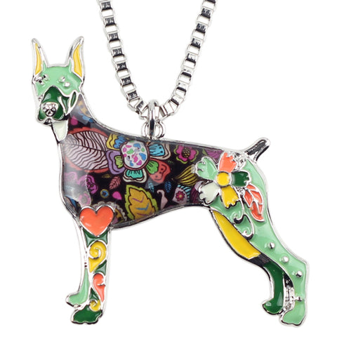 Doberman Multicolor Necklace