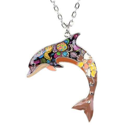 Multicolor Dolphin Necklace