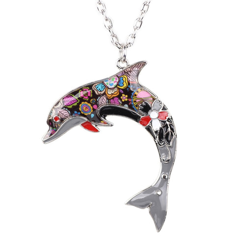 Multicolor Dolphin Necklace