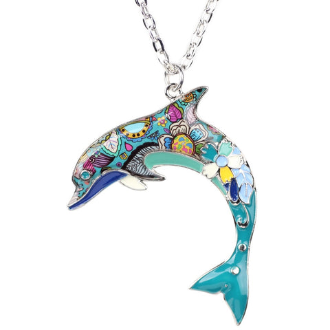 Multicolor Dolphin Necklace