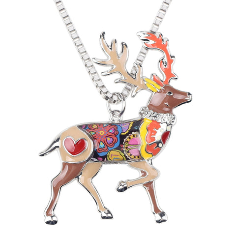 Multicolor Deer Necklace