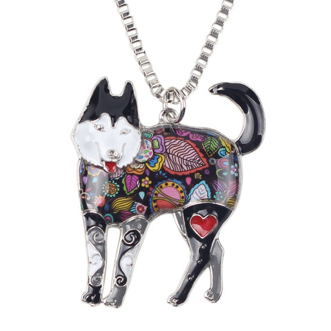 Siberian Husky Multicolor Necklace