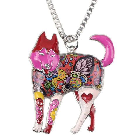 Siberian Husky Multicolor Necklace