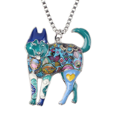 Siberian Husky Multicolor Necklace