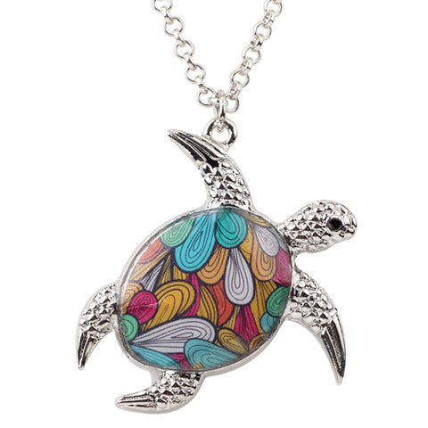 Multicolor Turtle Necklace