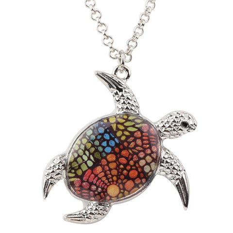 Multicolor Turtle Necklace