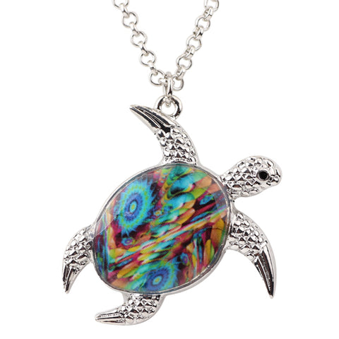 Multicolor Turtle Necklace