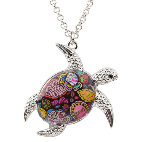 Multicolor Turtle Necklace