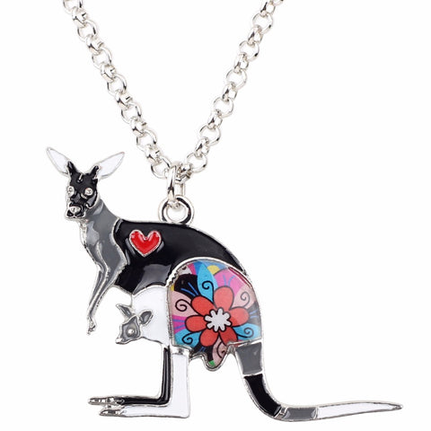 Multicolor Kangaroo Mom&Baby Necklace