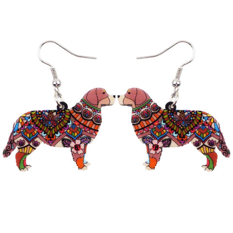Bernese Mountain Dog Acrylic Earrings