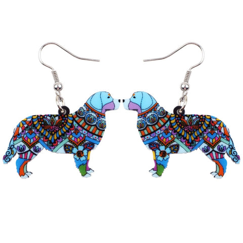 Bernese Mountain Dog Acrylic Earrings