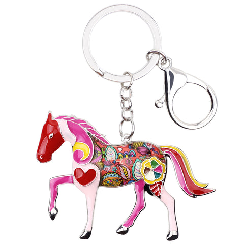 Multicolor Horse Keychain