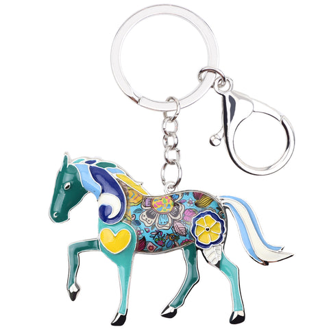 Multicolor Horse Keychain