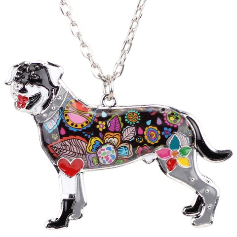 Rottweiler Multicolor Necklace