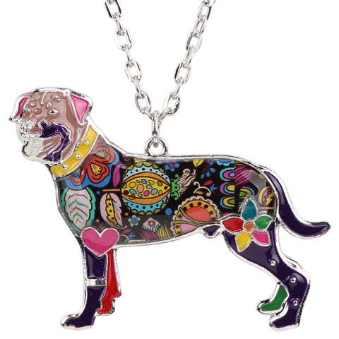 Rottweiler Multicolor Necklace