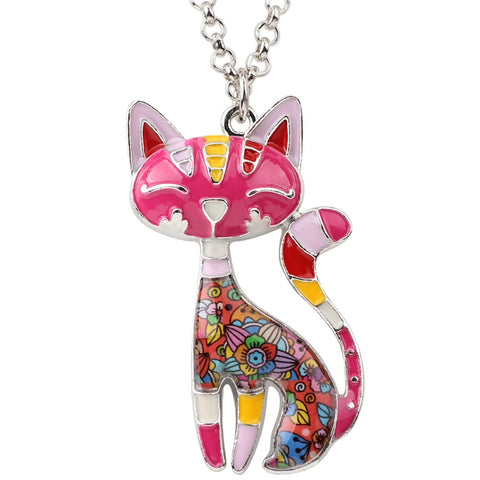 Multicolor Cat Necklace