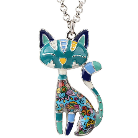 Multicolor Cat Necklace